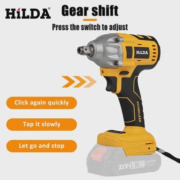 HILDA Accu Slagschroefmachine Brushless Krachtig 1/2" met Ma, Verzenden, Nieuw