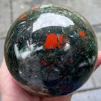 Fine Blood Stone Sphere Bol - Hoogte: 12.3 cm - Breedte: