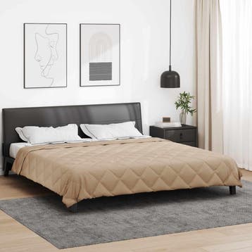 vidaXL Zomerdekbed 220 x 240 cm Zomer 200 gsm Taupe, Verzenden, Nieuw