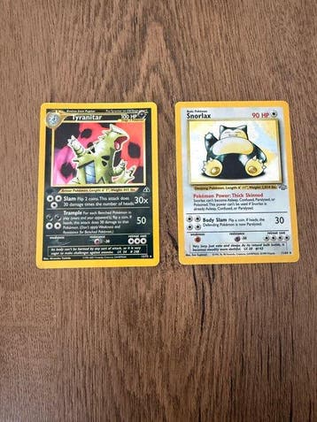 Pokémon - 2 Card - Tyranitar, Snorlax 12/75; 11/64 Foil -, Nieuw