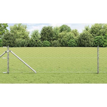 vidaXL Hexagonale Schutting met Palen 25 x 0,6 m, Verzenden, Nieuw, IJzer