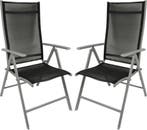 Garden Royal verstelbare stoel Santiago zwart set 2 st., Tuin en Terras, Verzenden, Nieuw