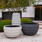 POTTENSHOP Bloempot groot Hoge pot zand pot olijfboom, Overige materialen, Balkon, 40 cm of meer, Rond