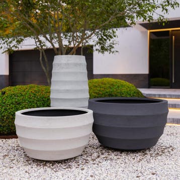 POTTENSHOP Bloempot groot Hoge pot zand pot olijfboom, Overige materialen, Balkon, 40 cm of meer, Rond