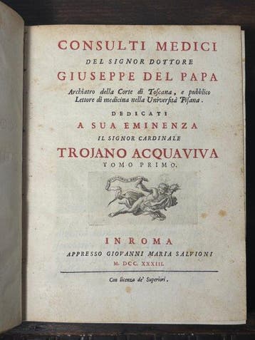 Giuseppe Del Papa - Consulti Medici - 1733