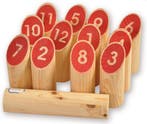 Number Kubb Dennenhout | HOT Games - Buitenspeelgoed, Verzenden, Nieuw