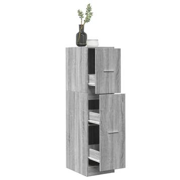 vidaXL Apothekerskast 30x41x118 cm bewerkt hout betongrijs, Huis en Inrichting, Kasten | Overige, Verzenden, Nieuw