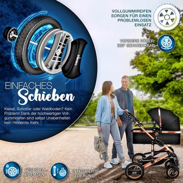 Kinderwagen 3 in 1 - Buggy - Wandelwagen - Kinderbuggy - Cha, Kinderen en Baby's, Verzenden, Zo goed als nieuw