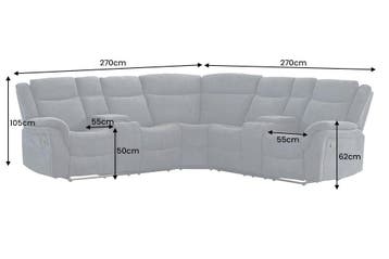 Cinema fauteuil HOLLYWOOD 5-zits met gestructureerde stof,, Huis en Inrichting, Fauteuils, Ophalen of Verzenden, Nieuw