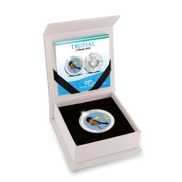 Aruba 5 Florin ‘Trupial’ 2025 Zilver Prooflike, Verzenden