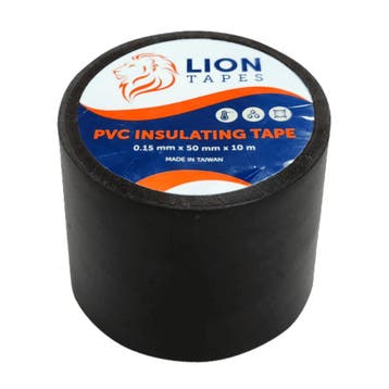 Lion Brand Isolatietape zwart 10m x 50mm x 0.15mm, Ophalen of Verzenden, Nieuw