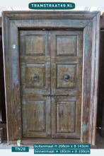 Antieke teakhouten deur, inloopkast deur, decoratieve deur, Ophalen of Verzenden