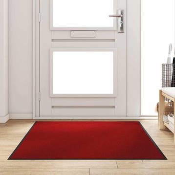 vidaXL Deurmat Rood en Zwart 120 x 180 cm 100% Polyamide, Verzenden, Nieuw