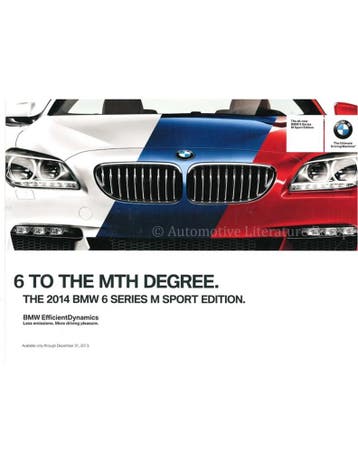 2014 BMW 6 SERIES M SPORT EDITION BROCHURE ENGELS (USA), Nieuw, BMW, Author