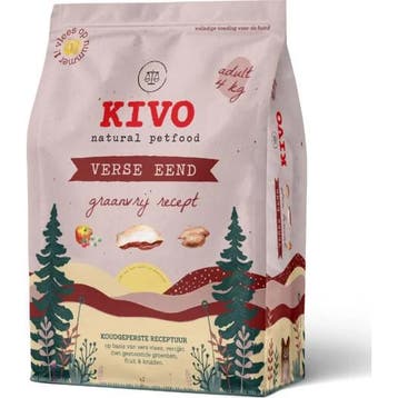Kivo Verse Eend Graanvrij 4 kg, Verzenden, Nieuw