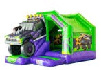 Monster Truck springkussen met glijbaan huren – €100 p/dag, Hobby en Vrije tijd, Feestartikelen | Verhuur, Nieuw, Verjaardag