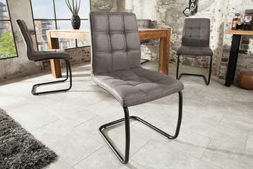industrieele sledestoel MODENA vintage grijs met decoratieve, Huis en Inrichting, Ophalen of Verzenden, Nieuw