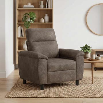 vidaXL Bank Donkergrijs 95 x 90 x 95 cm Nep Suede Leer, Verzenden, Nieuw, Minder dan 150 cm