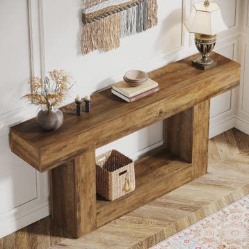 Tribesigns Console Tafel 160 cm - Farmhouse Entree Tafel met, Verzenden, Nieuw