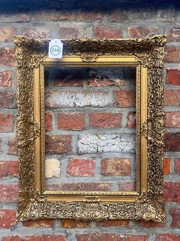 Lijst - 268. Antieke goud vergulde schilderijlijst. Voor