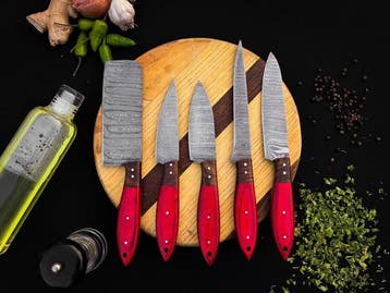 Keukenmes - Kitchen knife set - Lx 360 - Staal, Hout,
