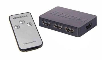 4-poorts HDMI switch splitter hub verdeler + afstandsbedieni, Verzenden, Nieuw