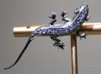 Tanzaniet Broch - Hoogte: 50 mm - Breedte: 19 mm- 4.5 g -