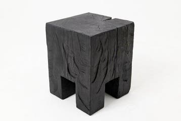 Logniture - Bijzettafel - Massief hout, met kettingzaag, Antiek en Kunst