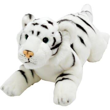 Witte tijger knuffel - pluche - 33 cm - safari dieren, Verzenden, Nieuw