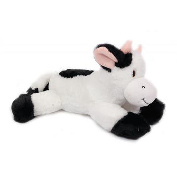 Koe knuffel - pluche - wit/zwart - 30 cm - dierenknuffel, Verzenden, Nieuw