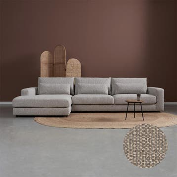 *WOONWINKEL* PEPP Interiors Como Grote Bank Met Chaise Longu, Verzenden, Nieuw