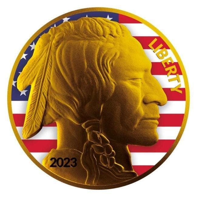 Verenigde Staten. 2023 1 oz American Silver Buffalo Round US, Postzegels en Munten, Edelmetalen en Baren