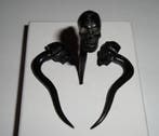 Stretcher Hoorn Schedel Zwart 5 mm., Sieraden, Tassen en Uiterlijk, Piercings, Verzenden, Nieuw