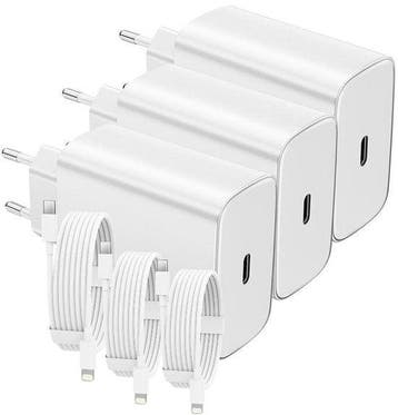 USB-C Oplader – Geschikt voor iPhone 14/13/12/11/XR/XS/8 –, Telecommunicatie, Mobiele telefoons | Telefoon-opladers, Ophalen of Verzenden