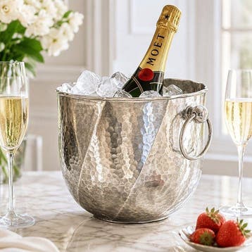Champagne koeler - Koper, verzilverd