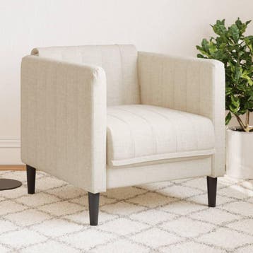 vidaXL Fauteuil linnen, Eenpersoons, Verzenden, Nieuw, Minder dan 150 cm