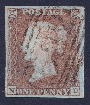 Groot-Brittannië 1841 - 1d. lake-red, Queen Victoria - SG 11, Gestempeld