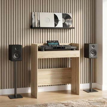 vidaXL DJ Tafel Sonoma Eiken 62 x 45 x 102 cm Bewerkt hout, Muziek en Instrumenten, Verzenden, Nieuw