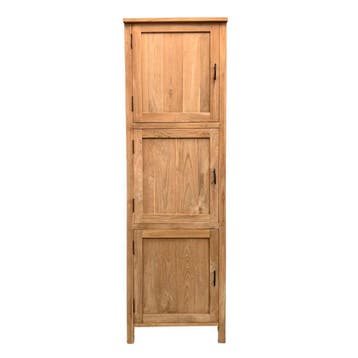 Smalle teak kast met drie dichte deurenKasten, Ophalen of Verzenden, Nieuw