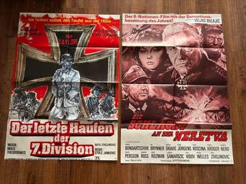 Collection of - 9 Vintage German Cinema Posters – War,, Nieuw