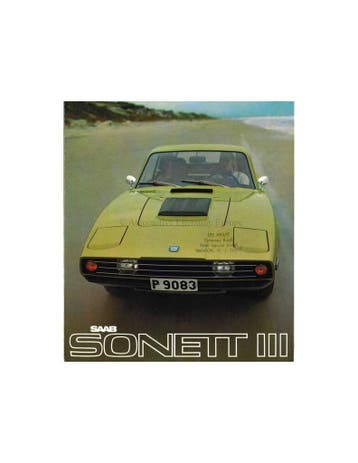 1970 SAAB SONETT BROCHURE ENGELS (USA), Nieuw, Author