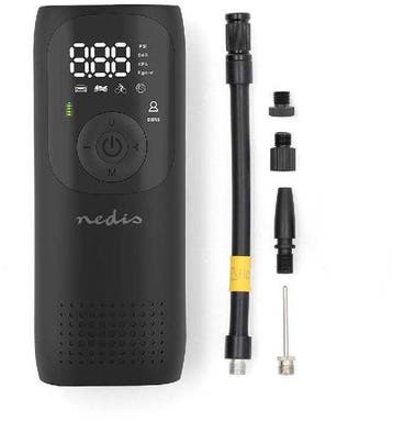 Nedis Draagbare Compressor – Luchtpomp met Zaklamp – Oplaadb, Verzenden, Zo goed als nieuw