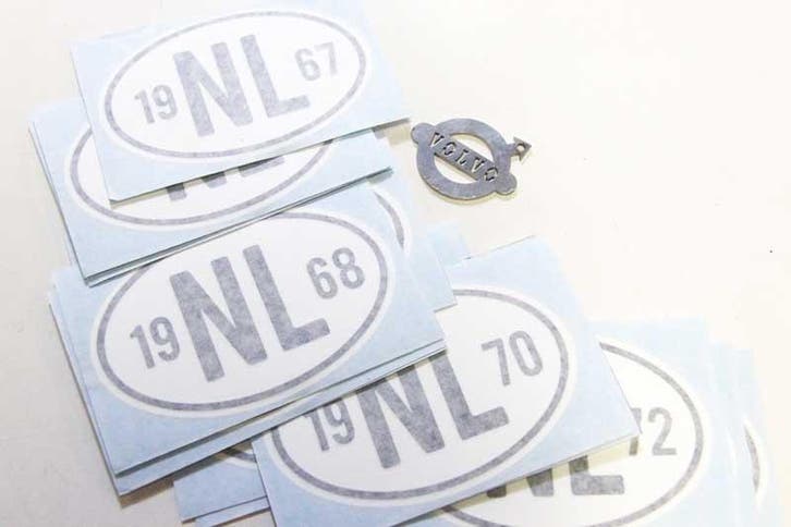 Klassieke NL-sticker met jaartal (ovaal, 120 mm x 80 mm), Auto diversen, Auto-accessoires, Ophalen of Verzenden