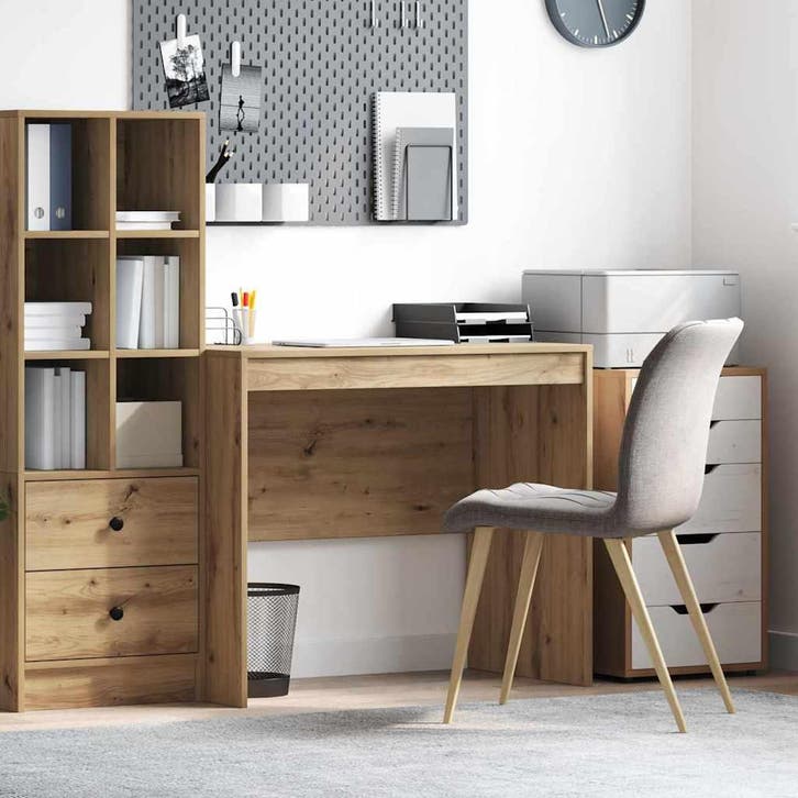 vidaXL Bureau Artisan Eiken 90 x 50 x 76 cm, Huis en Inrichting, Bureaus, Nieuw, Verzenden