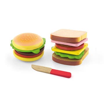 Viga Toys Hamburger en sandwich. +1 van €12,95 voor €10,36, Ophalen of Verzenden, Nieuw