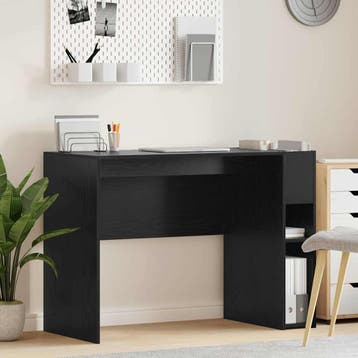 vidaXL Bureau Zwart Eiken Bewerkt hout 109 x 50 x 78 cm, Verzenden, Nieuw