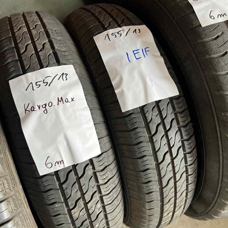 2 x Kargomax 155-80-13 C Zomerbanden 6mm, Auto-onderdelen, Banden en Velgen, 13 inch, Zomerbanden, 155 mm, Bestelwagen, Gebruikt