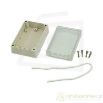 Behuizing voor elektronica  158x90x60mm transparante deksel, Verzenden, Nieuw