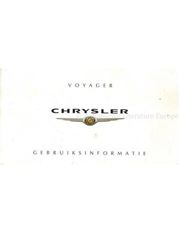 2005 CHRYSLER VOYAGER INSTRUCTIEBOEKJE NEDERLANDS, Auto diversen