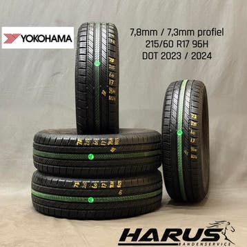 215/60/17 96H Yokohama zomerbanden 7,8/7,3mm profiel 4X, 17 inch, Ophalen of Verzenden, Band(en), Personenwagen
